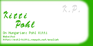 kitti pohl business card
